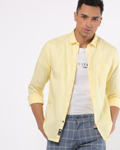 Buy Yellow Shirts for Men by NETPLAY Online