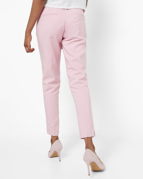Baby Pink High Waisted Trousers | In The Style