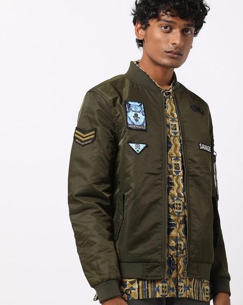 flying machine olive green jacket