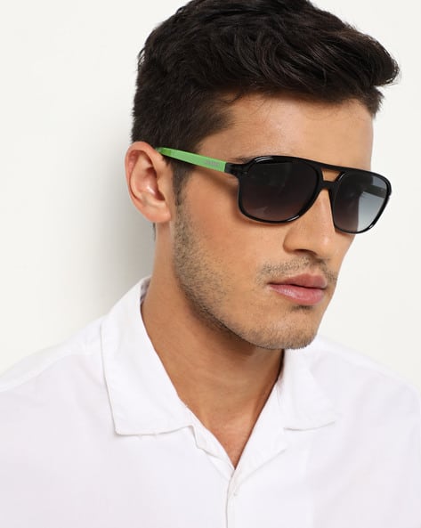 UV-Protected Full-Rim Oval Sunglasses (Image - 2)