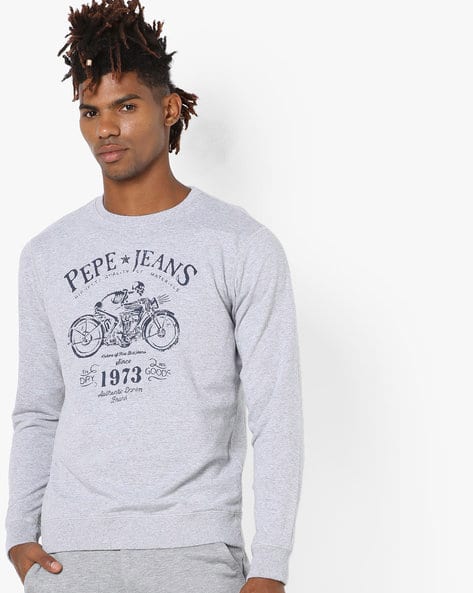 Graphic Print Crew-Neck Sweatshirt