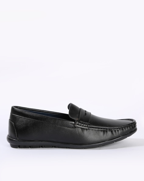 formal black loafer shoes