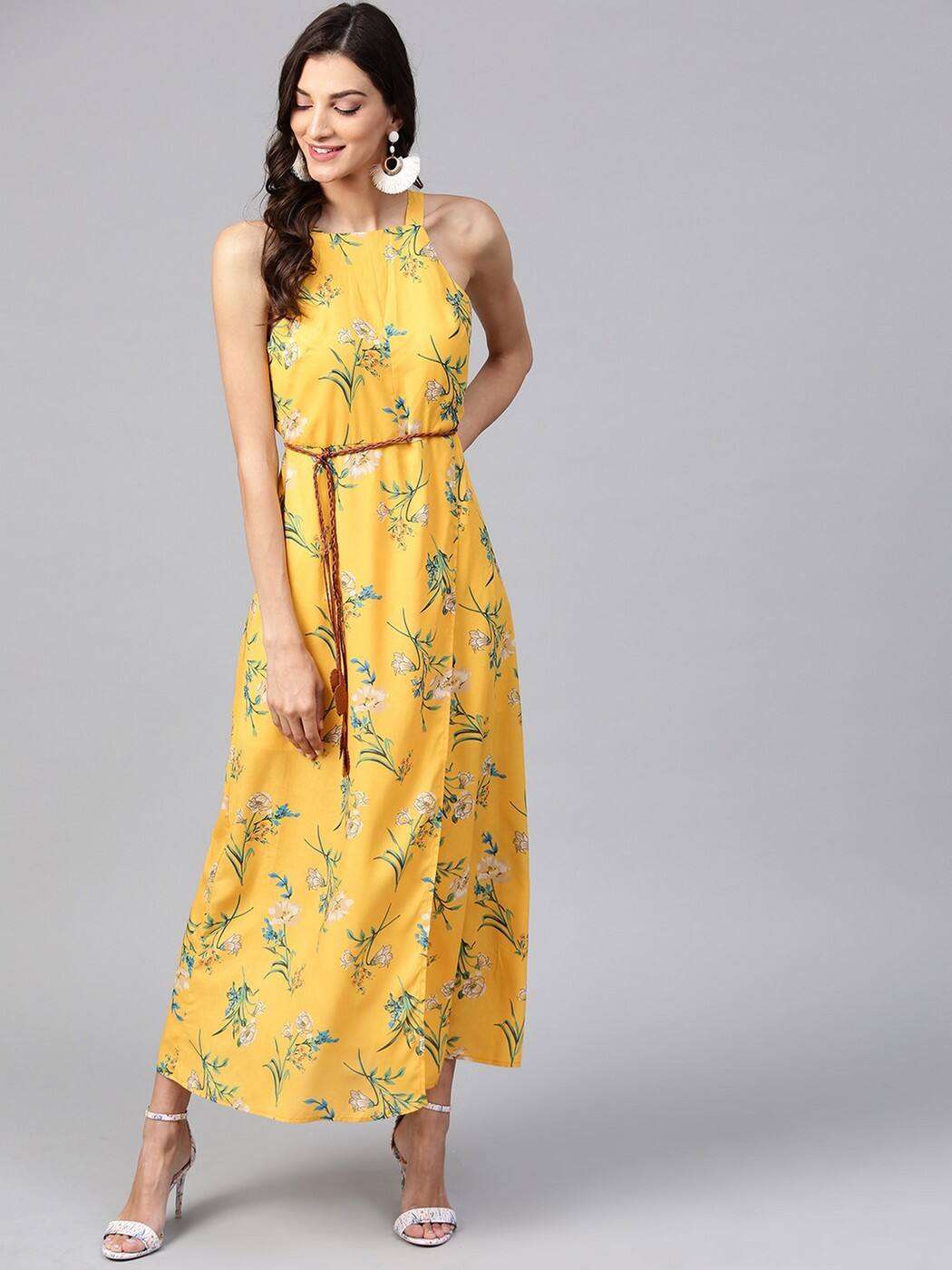 zima leto yellow dress