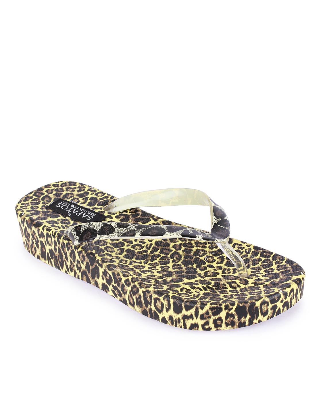 leopard print flip flops