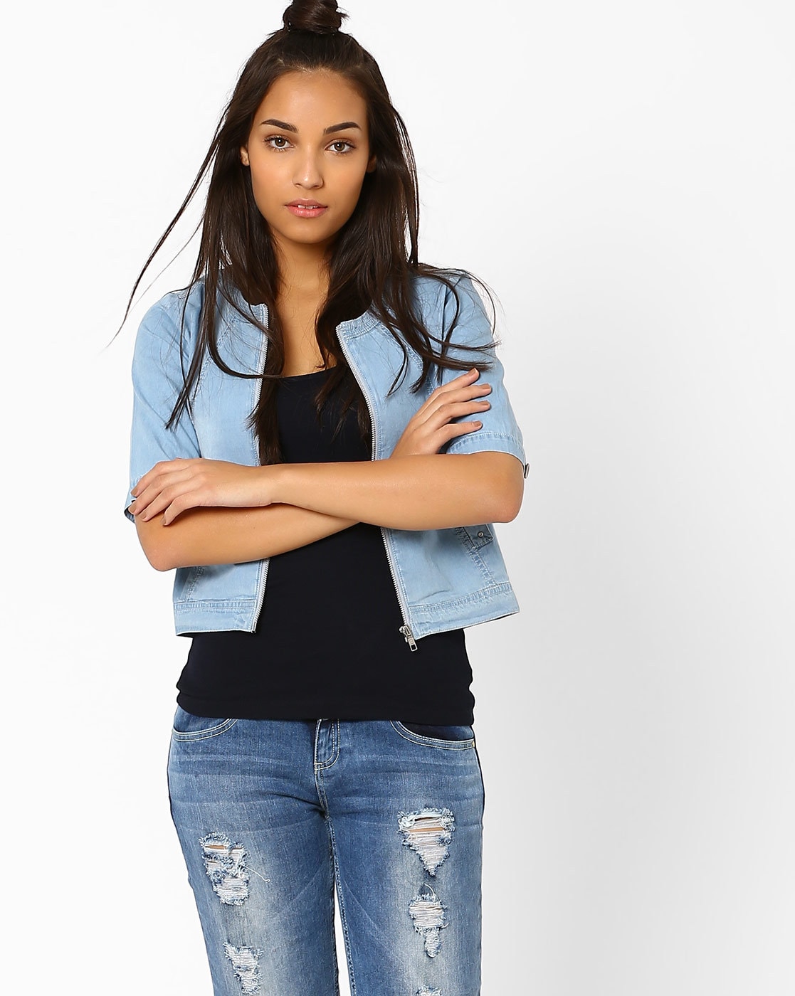 denim jacket for women ajio