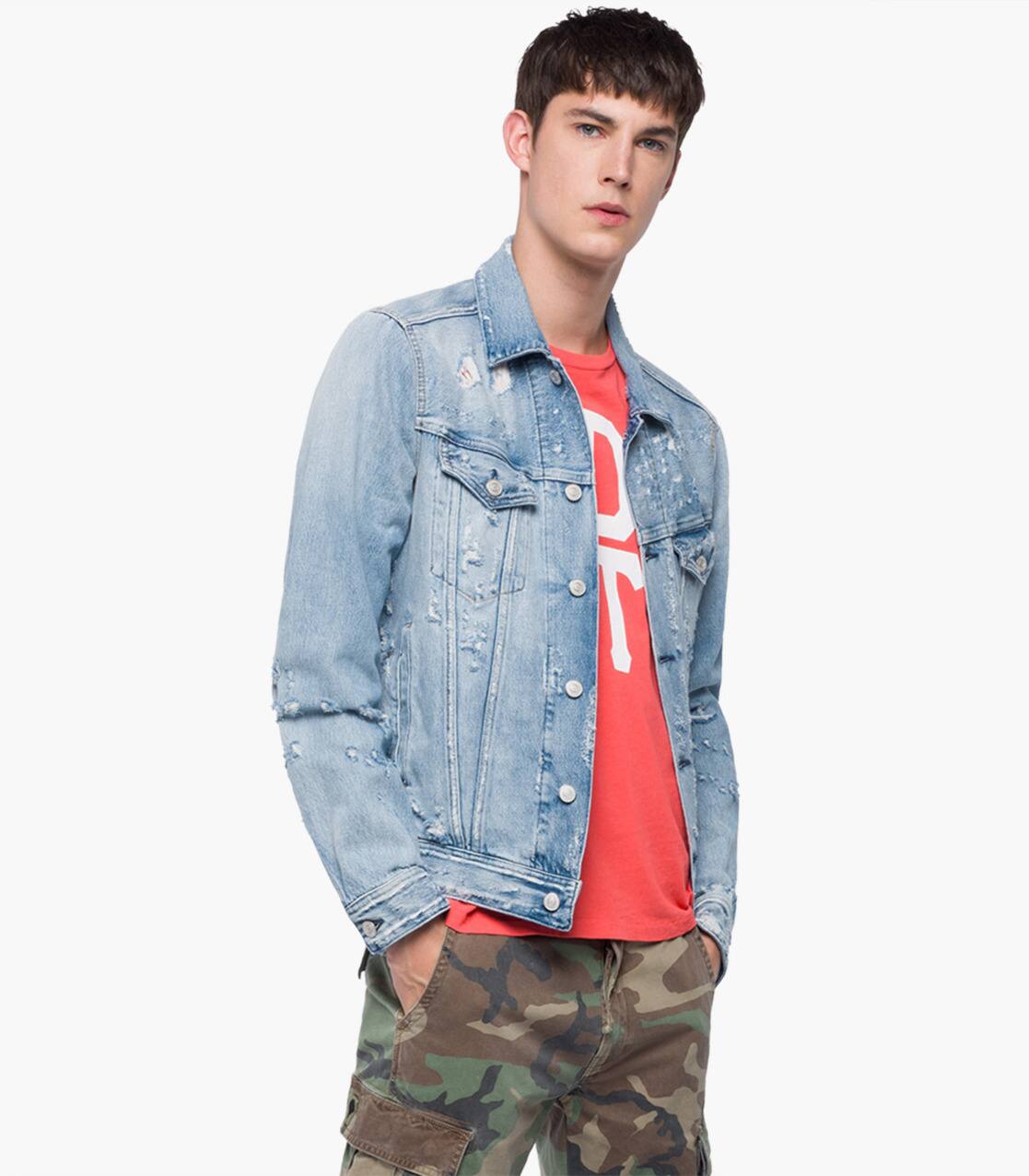 replay denim jacket mens