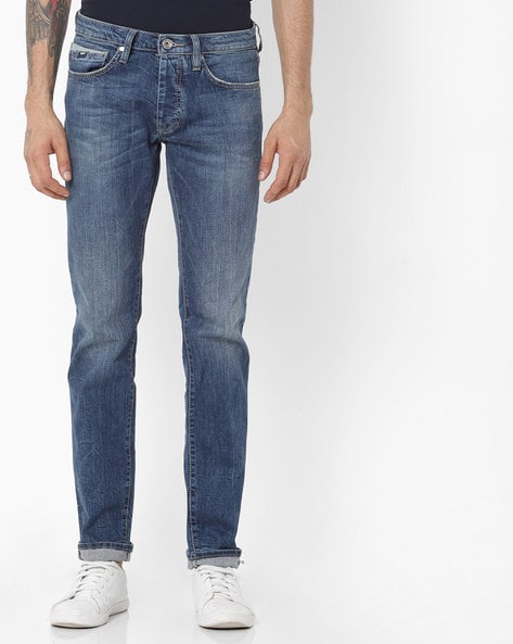 Gas Mid-Wash Low-Rise Jeans