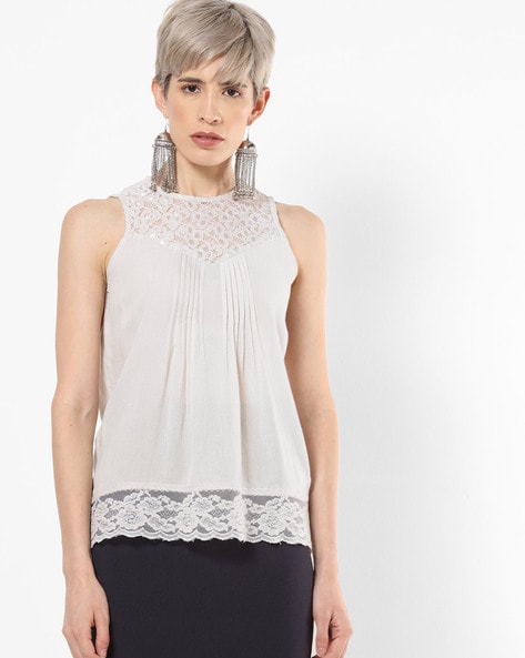 women's sleeveless lace tops