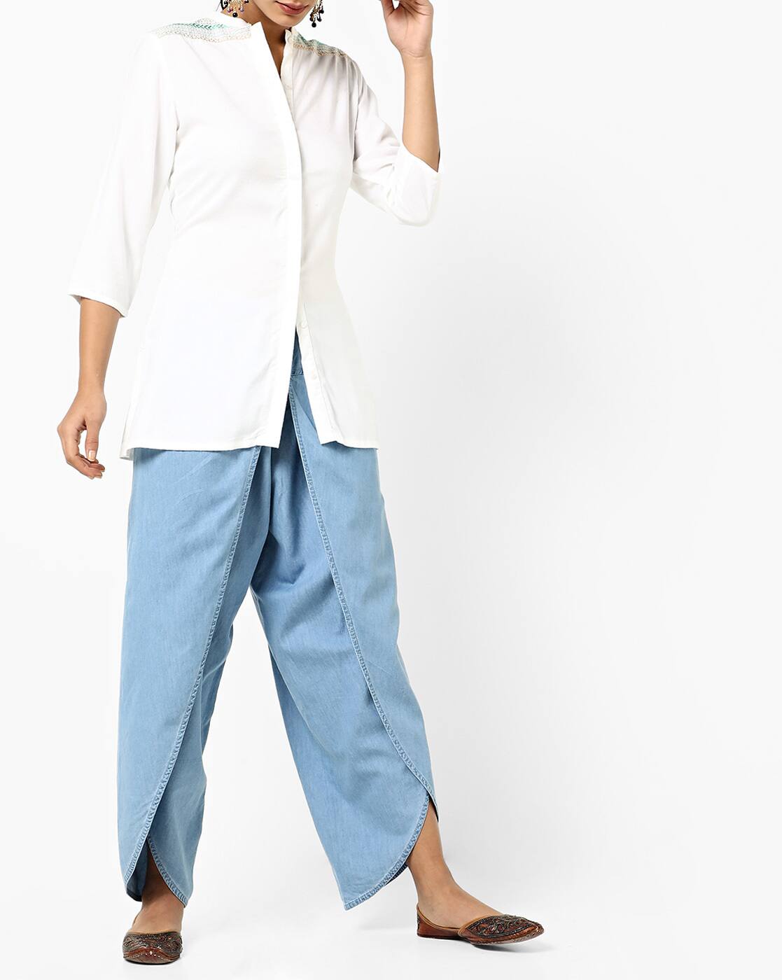 Buy Blue Pants for Women by AJIO Online 