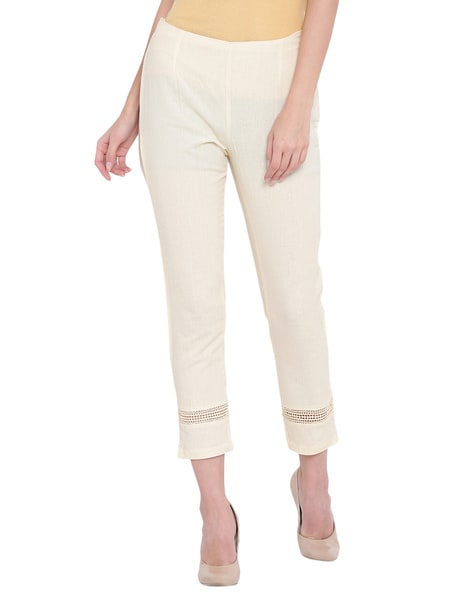 Go Colors Pants  Buy Go Colors Women Striped Grey Linen Slim Fit Pencil  Pant Online  Nykaa Fashion