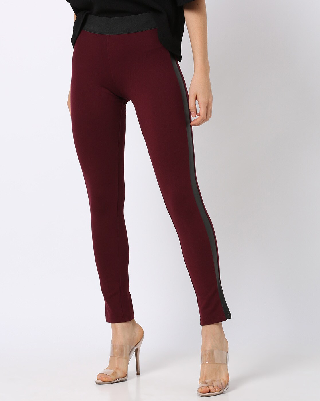 maroon jeggings online