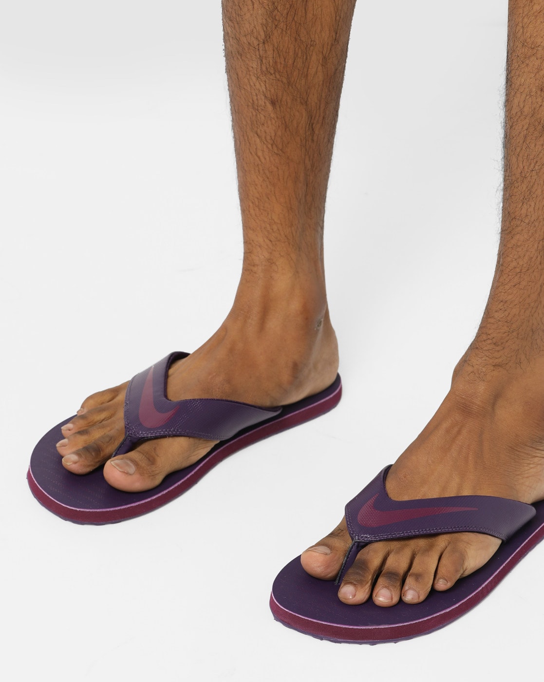 mens purple flip flops