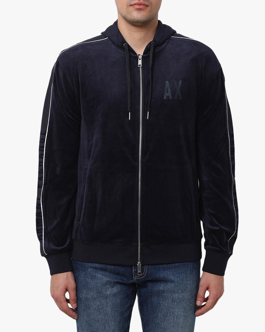 armani exchange zip hoodie