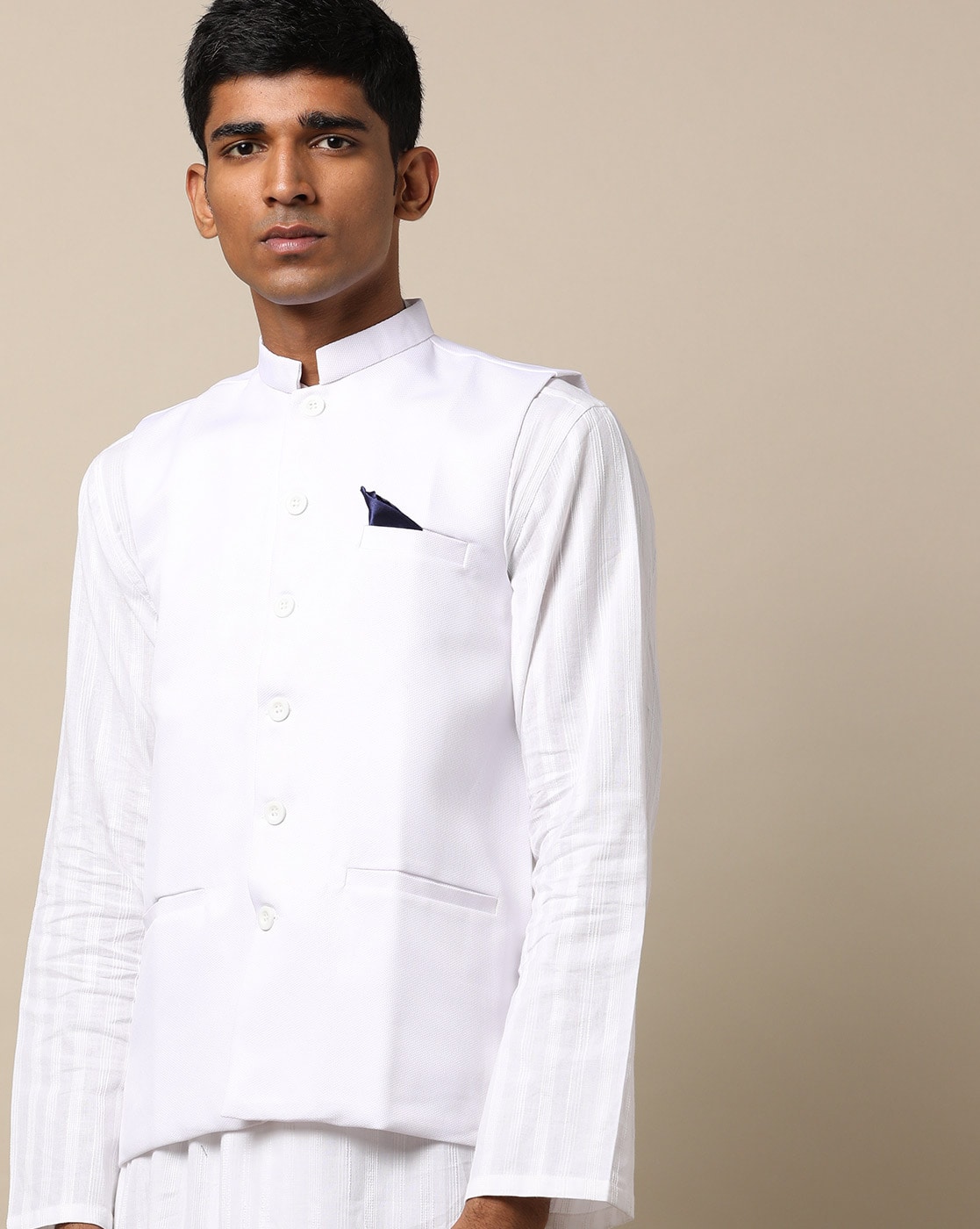 white nehru jacket