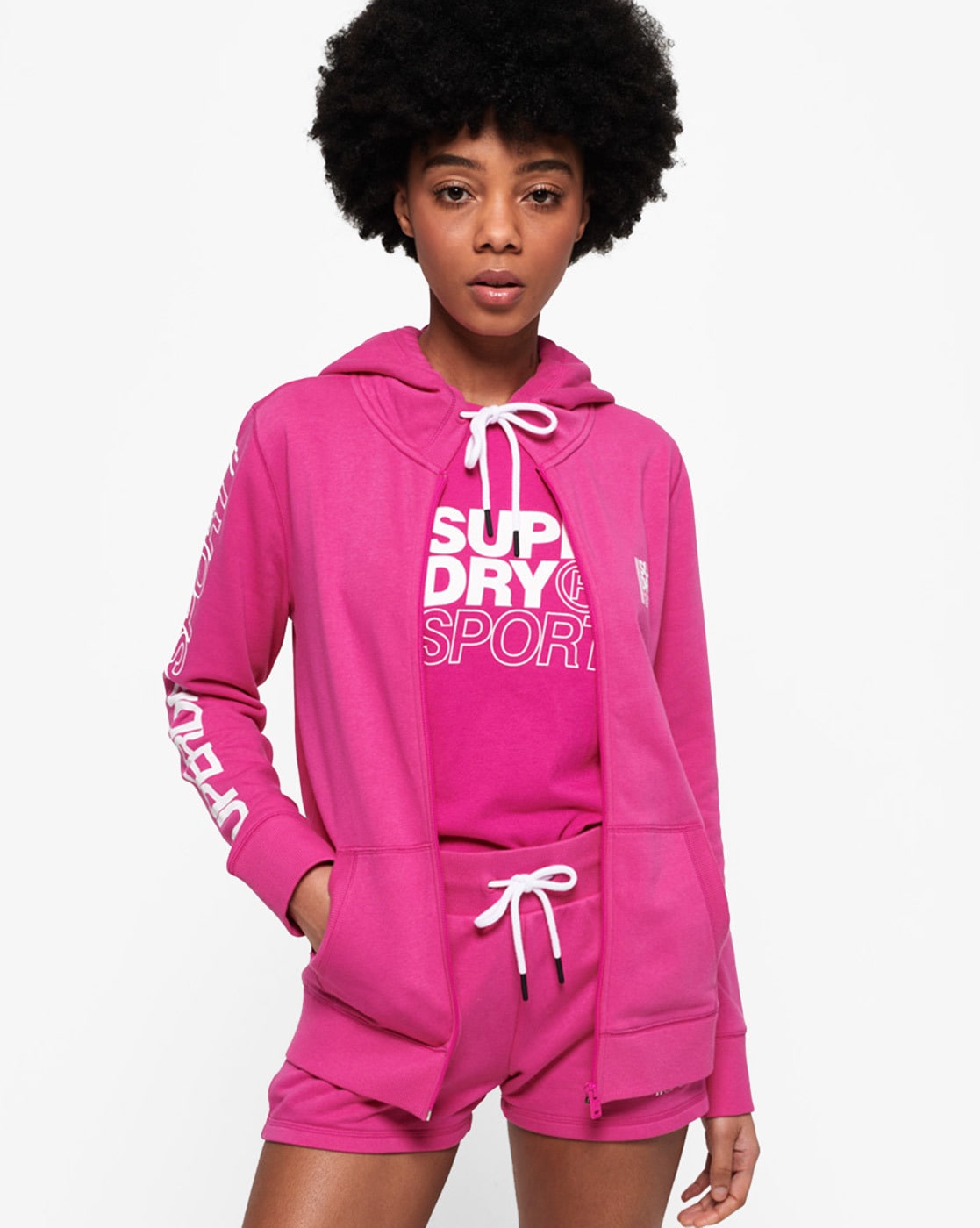 superdry pink hoodie