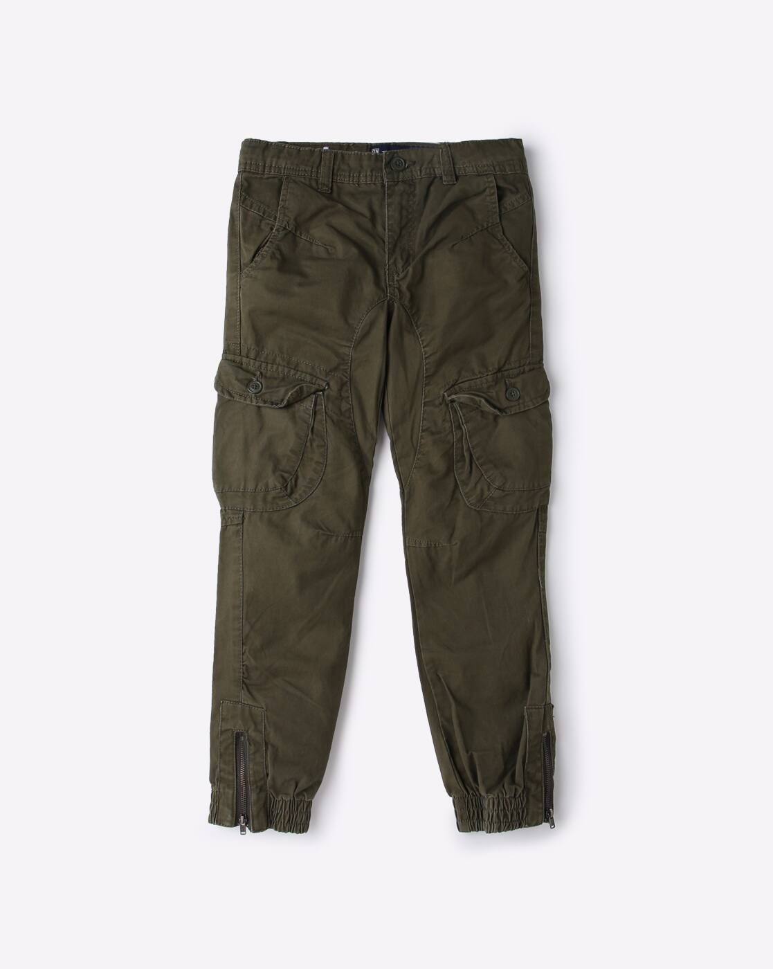 skinny fit panelled cargo joggers
