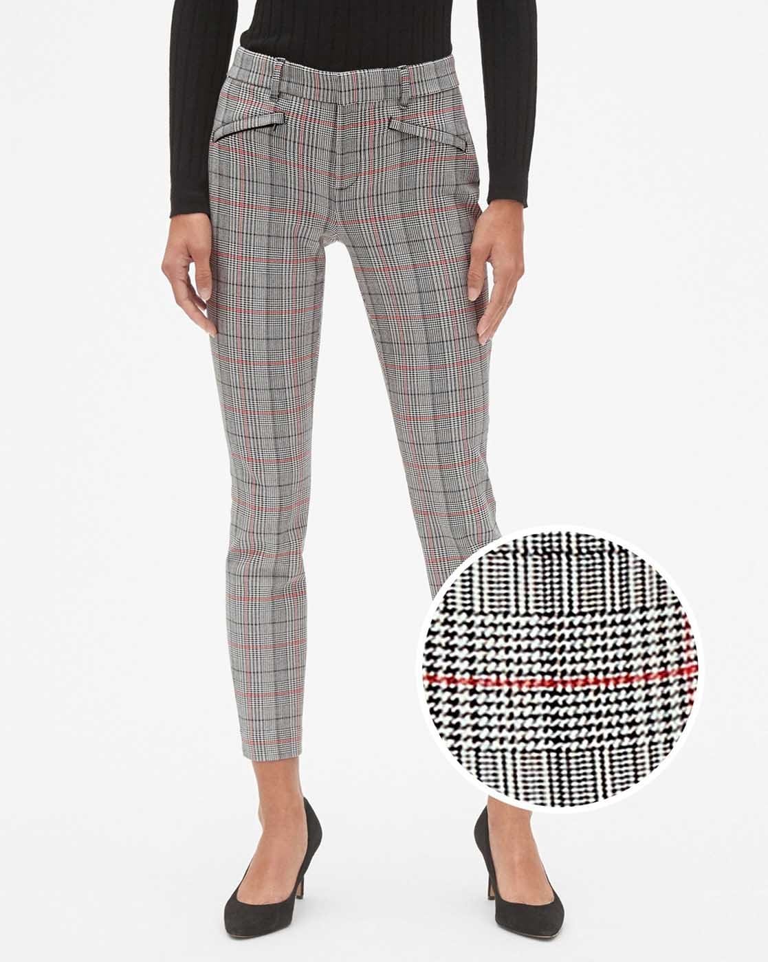 Gap plaid top skinny ankle pants