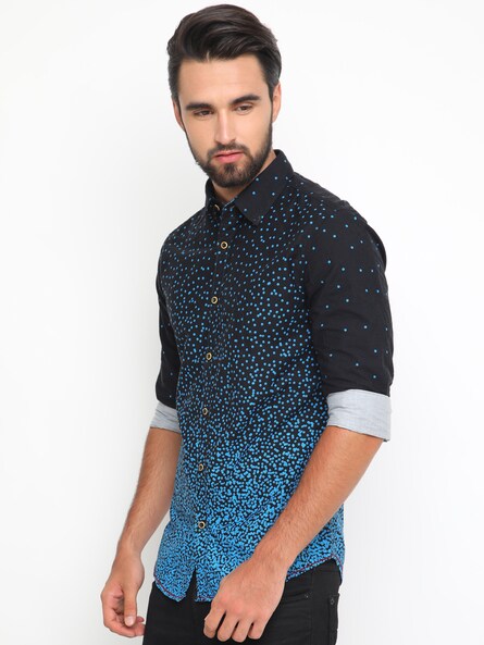 Buy Black WITH Block Print Shirt | AJIO