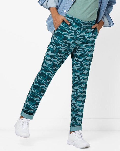 Mens Wading Convertible Camo Fishing UV Pants Aqua Design