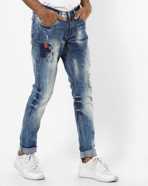 spykar distressed jeans