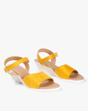 mustard slingback heels