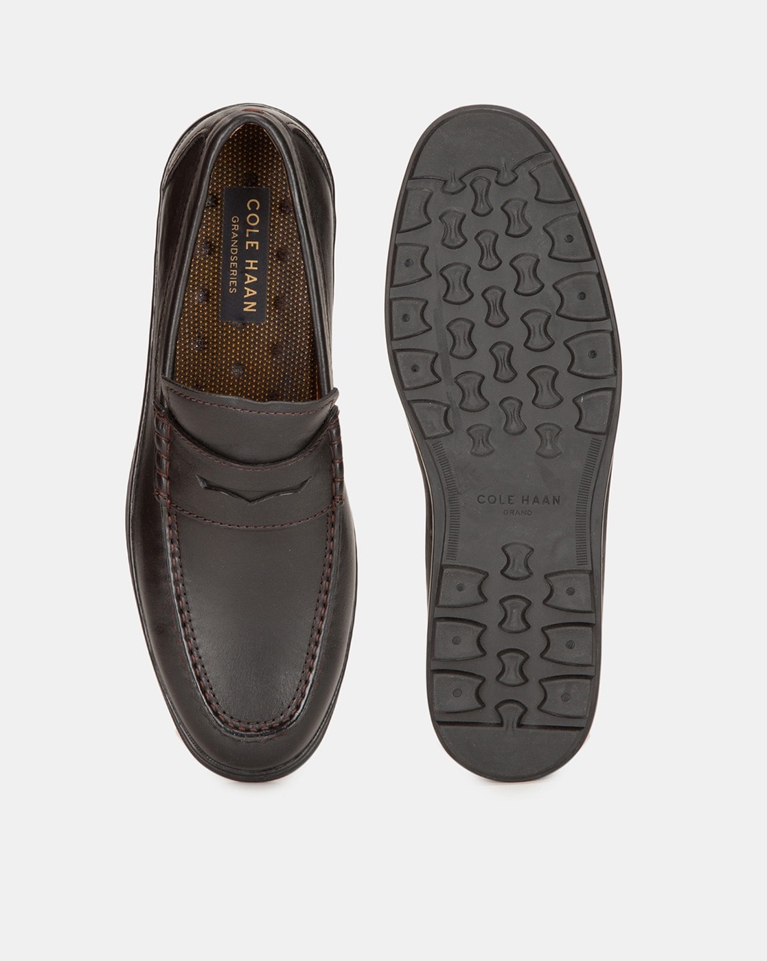 cole haan leather slip ons