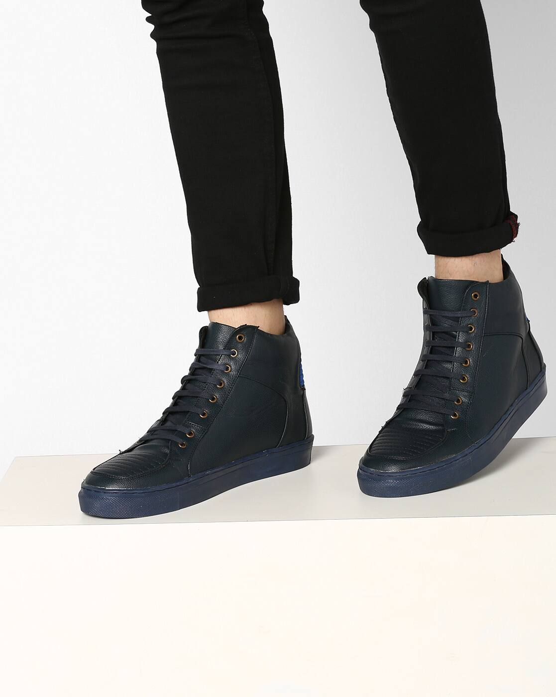 Buy Navy Blue Sneakers for Men by TURN 