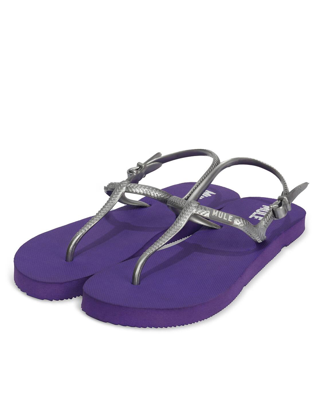 purple flat sandals