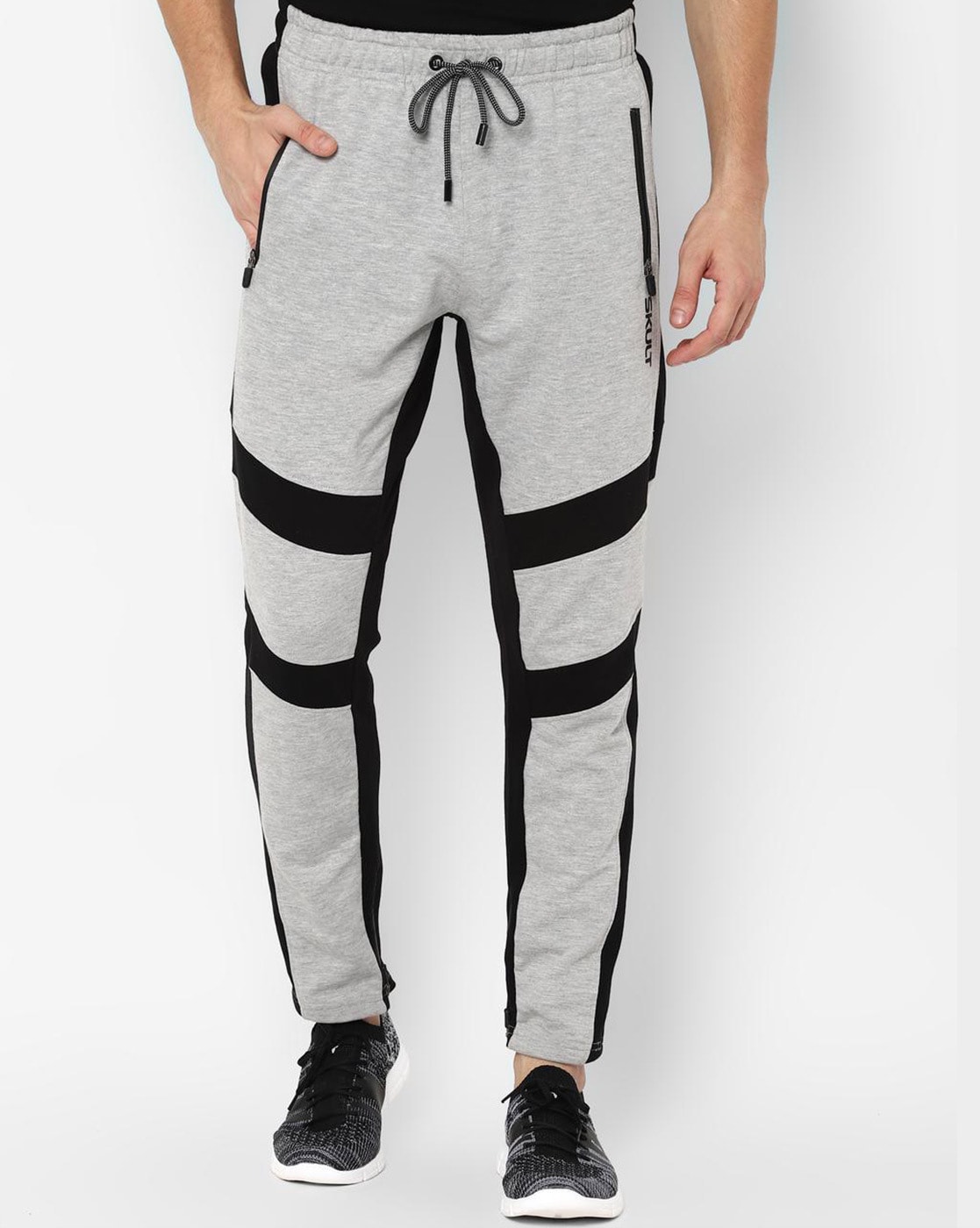 Buy SKULT Men Black Slim Fit Knee Zipper Joggers Online at Low Prices in  India - Paytmmall.com