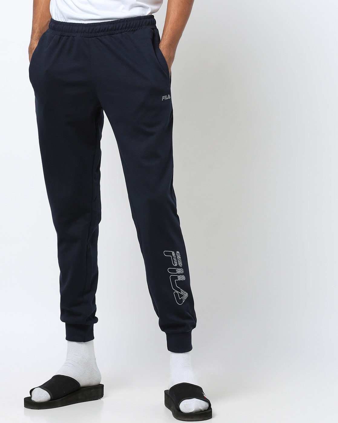 Buy Navy Blue Track Pants for Men by 