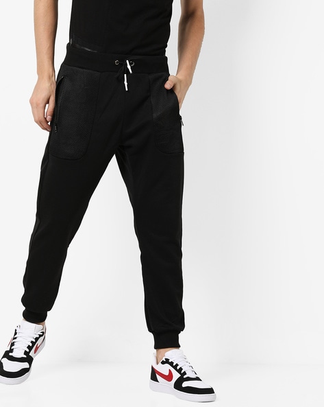 joggers with mesh panels