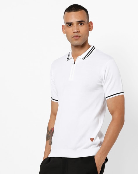 polo shirts with zipper front