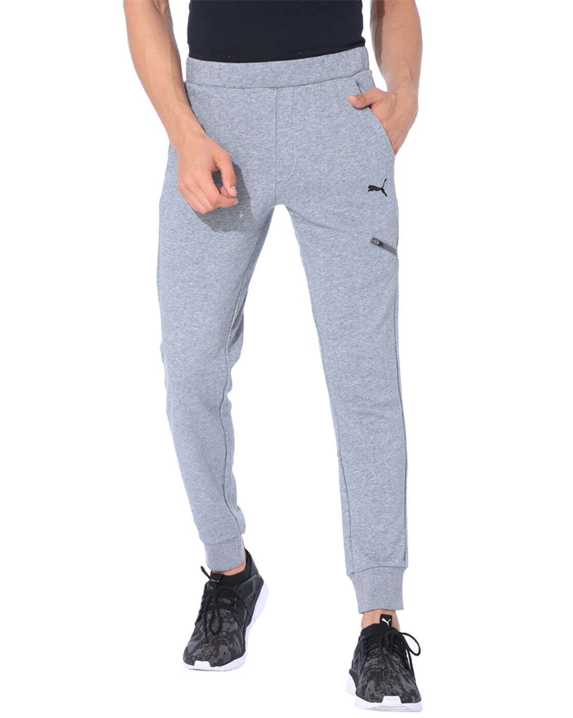 puma track pants grey