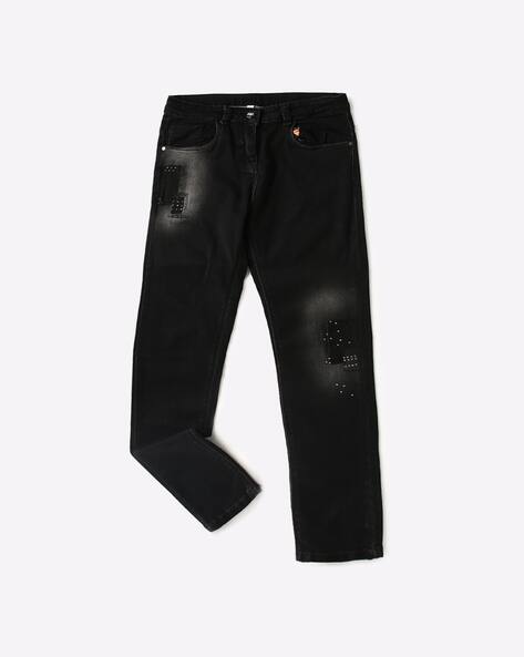 girls jeans with patches