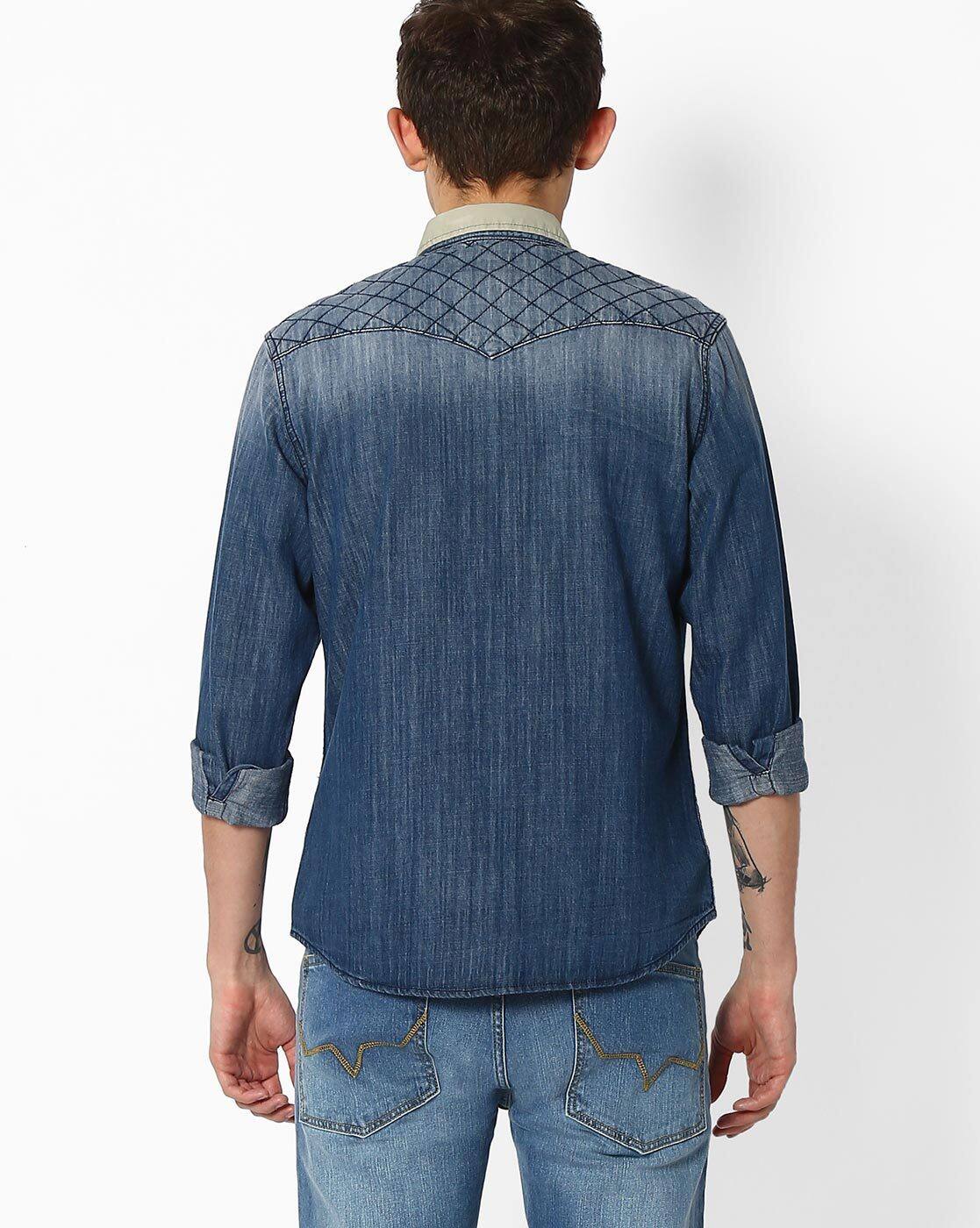 Buy Blue Shirts for Men by DNMX Online 