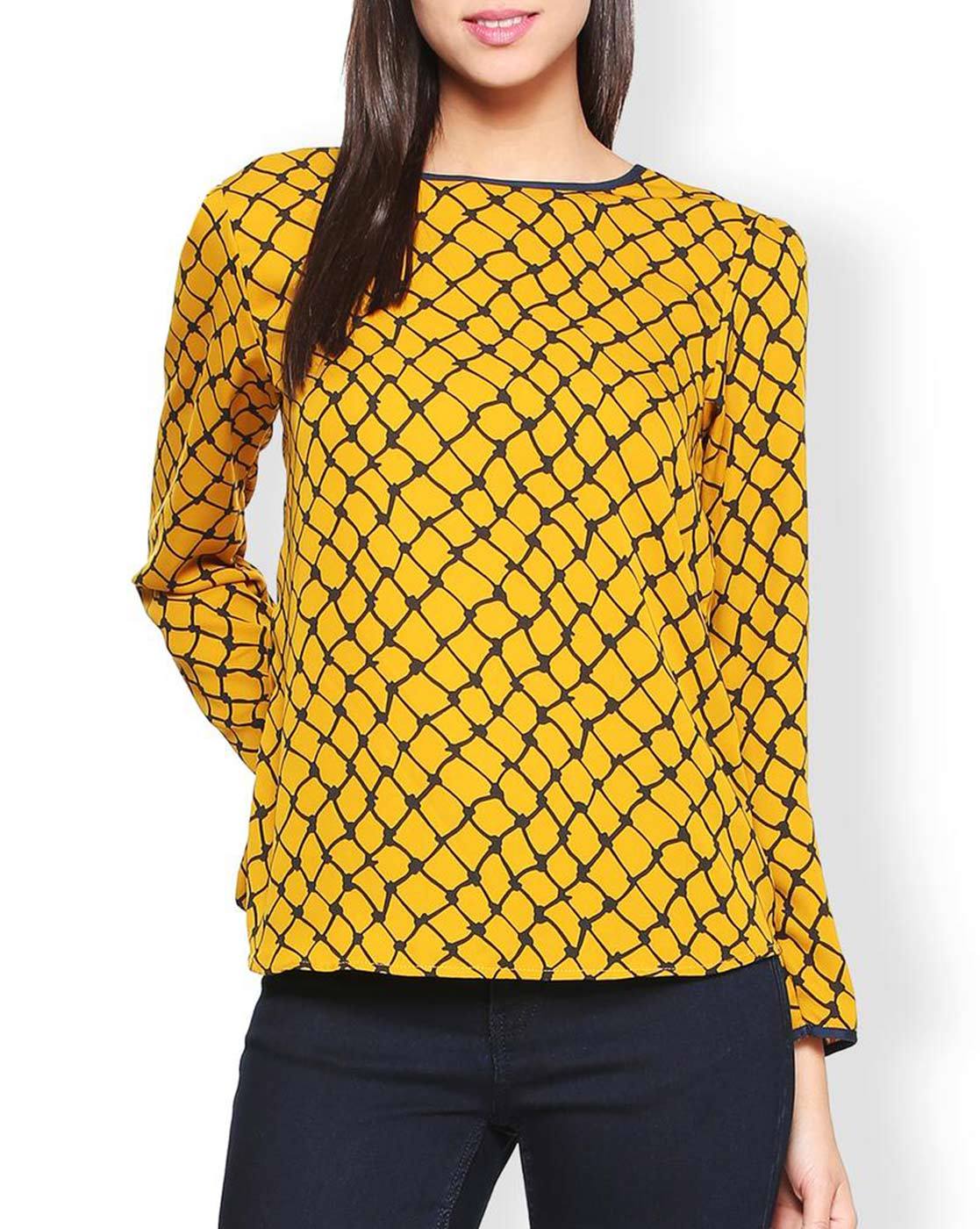 yellow checked top