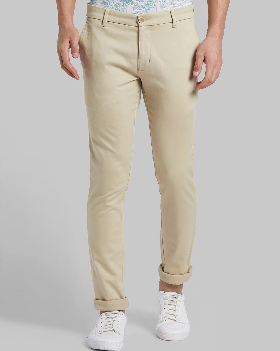 beige skinny trousers mens