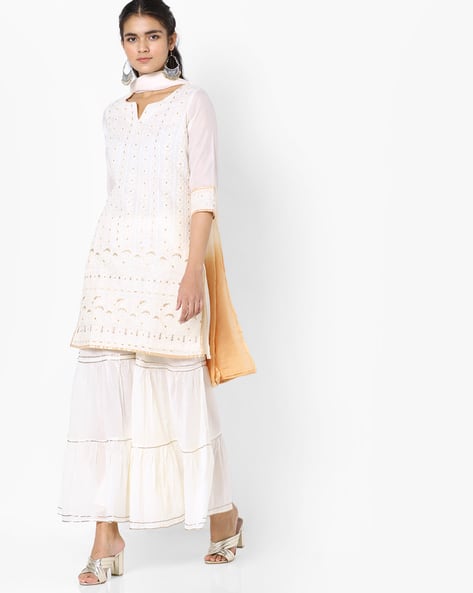 off white sharara pants