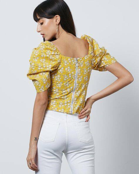 Ajio puff sleeve top Clearance