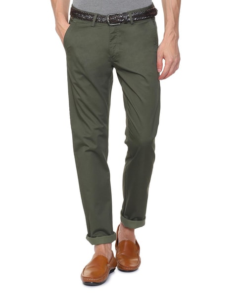 olive green trousers mens