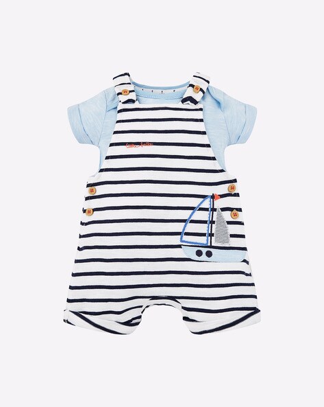 Mothercare Baby Boys Stripe Boat Bibshort Shorts 