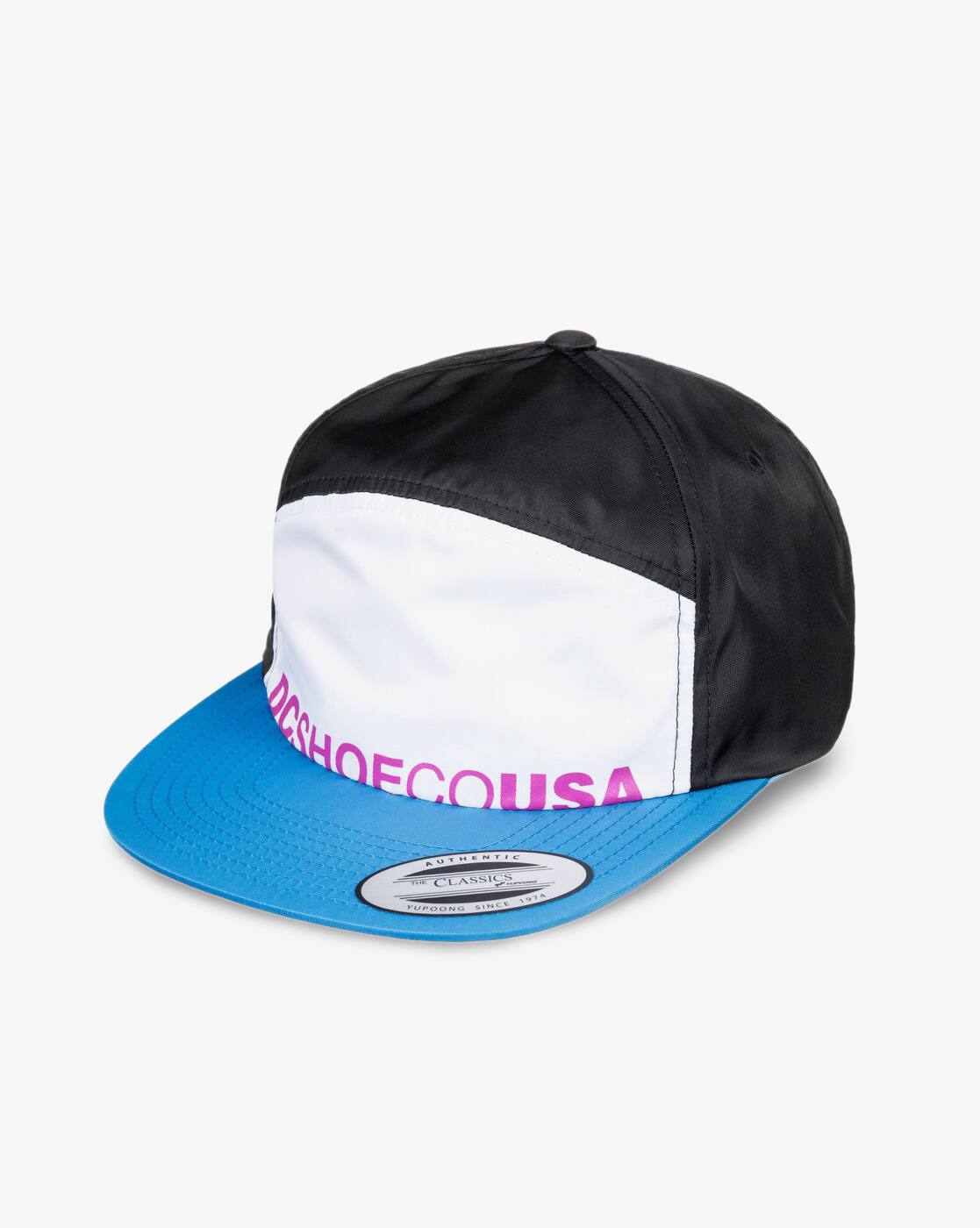blue and black dc hat