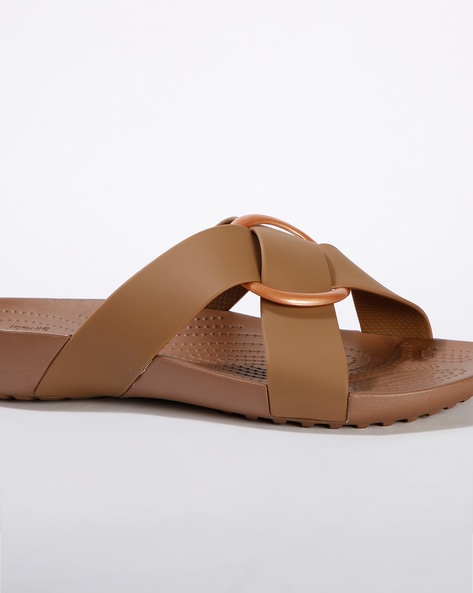 Crocs serena cross online band slide