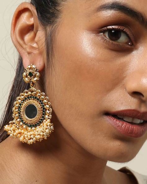 Zaara Pearl Cluster Hoop Earrings - Devi & Co.