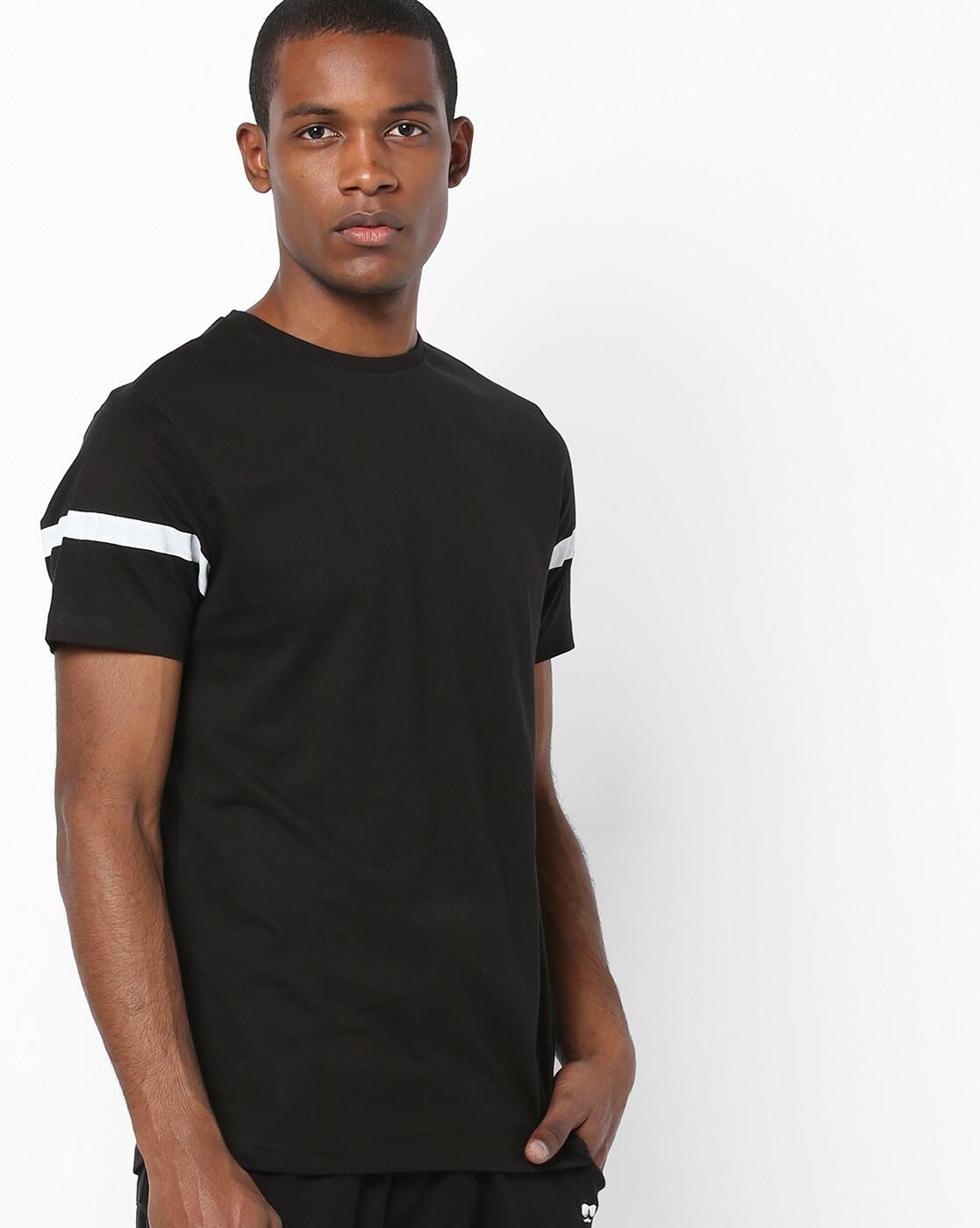 ajio black t shirt