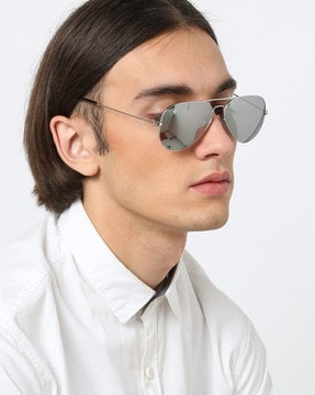 Aviator Side Shield Sunglasses - Oversized Black with Side Shield