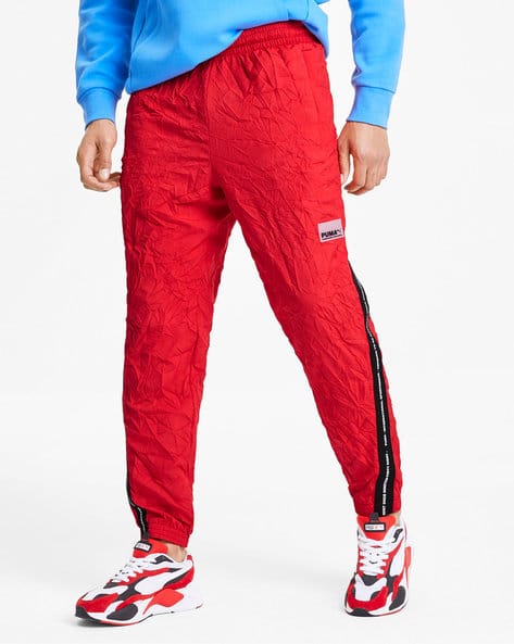 red puma joggers