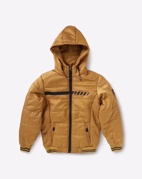 mustard jacket with hood