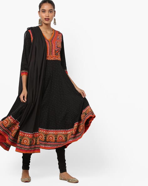 biba black anarkali
