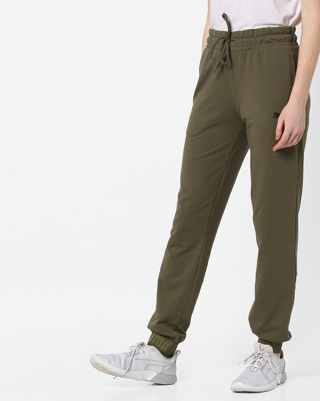 puma olive green joggers